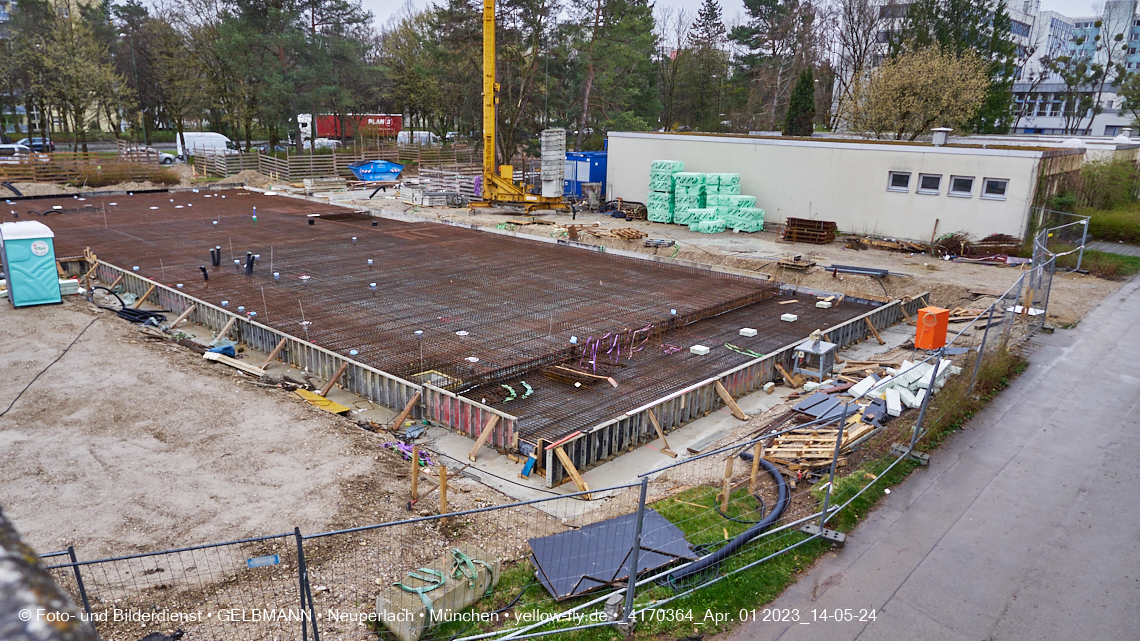 01.04.2023 - Baustelle zum Haus für Kinder in Neuperlach